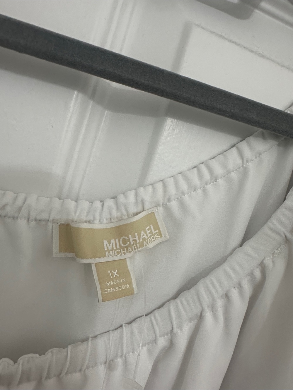 Michael Kors White Off-Shoulder Ruffle Blouse - Picture 4 of 5